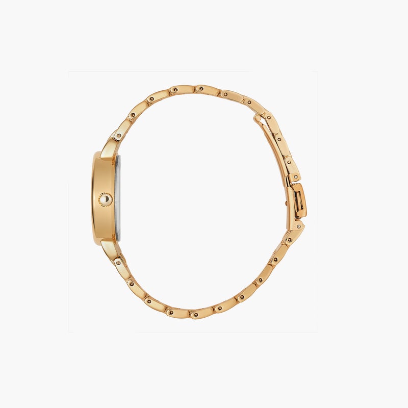 OMAX ساعة أنالوج ذهبية بقرص وردي للنساء - Image 2